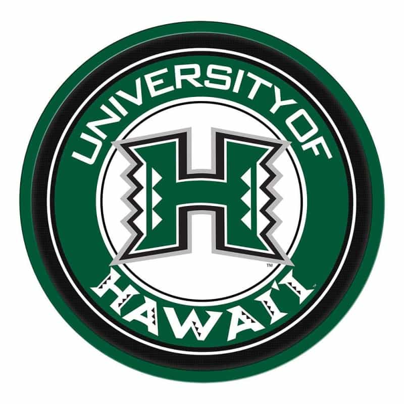 Hawaii Warriors: Modern Disc Wall Sign