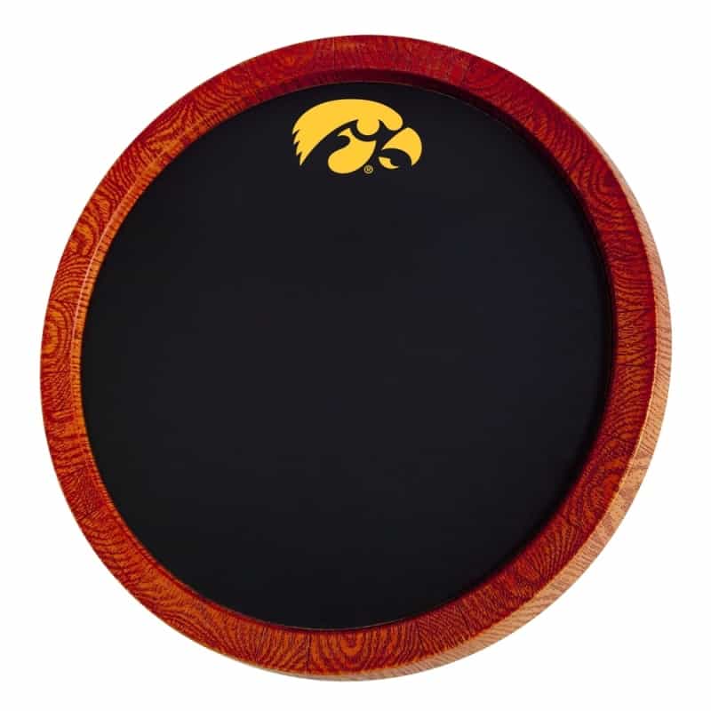 University Of Iowa Hawkeyes 20" Barrel Team Logo Chalkboard-Tigerhawk