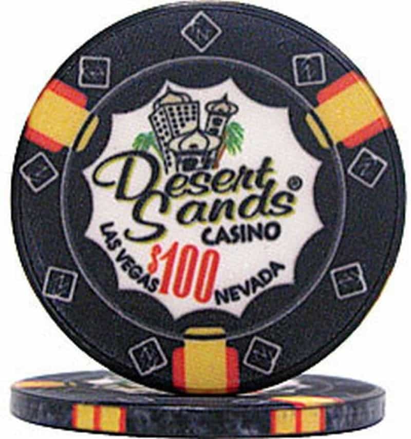 Desert Sands Casino 10G $100 Poker Chip Sold By The Roll