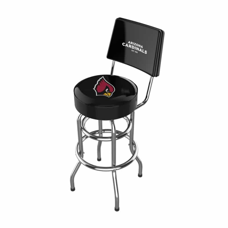 Arizona Cardinals Chrome Barstool W/Back