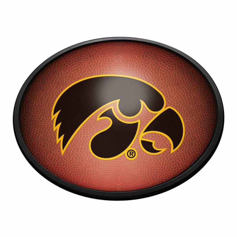 Iowa Hawkeyes: Pigskin - Oval Slimline Lighted Wall Sign