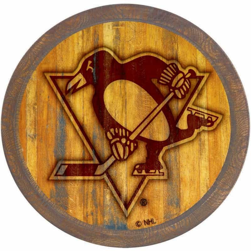 Pittsburgh Penguins: Branded "Faux" Barrel Top Sign