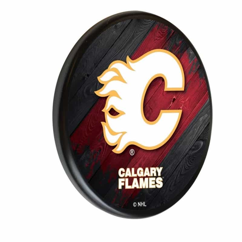 Calgary Flames Digitally Printed Wood Sign By The Holland Bar Stool Co