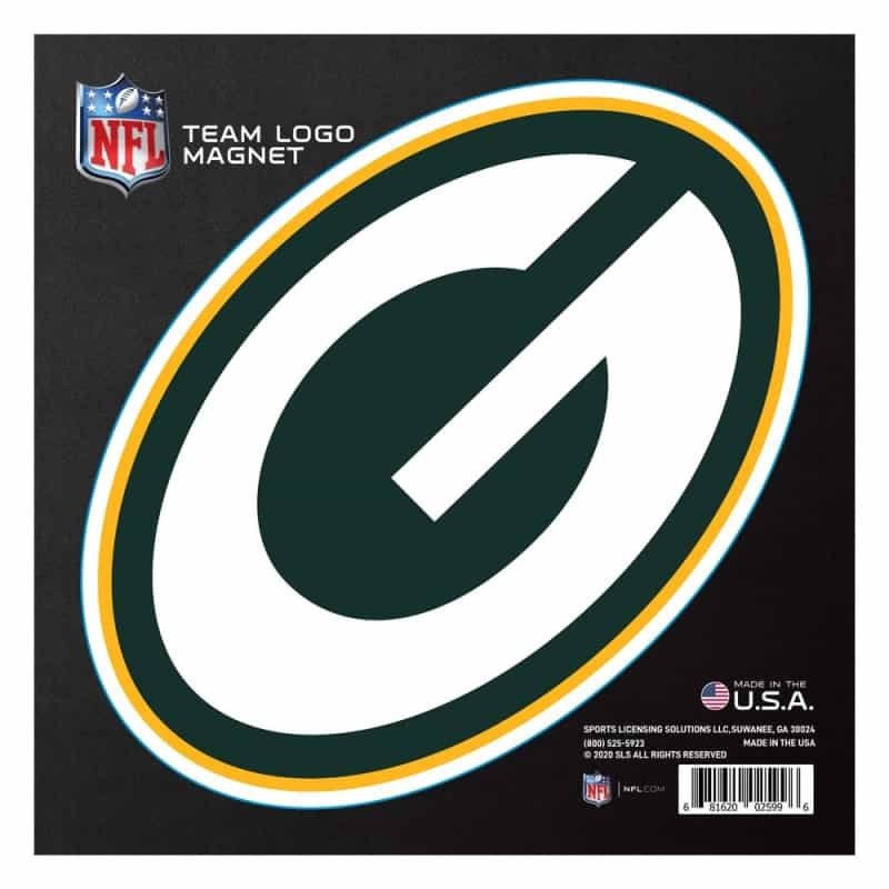 Green Bay Packers Large Team Logo Magnet 10" (8.7329"X8.3078")