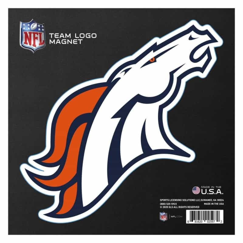 Denver Broncos Large Team Logo Magnet 10" (8.7329"X8.3078")