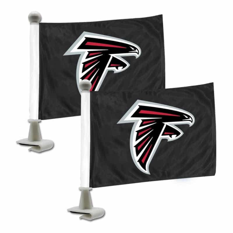 Atlanta Falcons Ambassador Car Flags - 2 Pack Mini Auto Flags, 4In X 6In