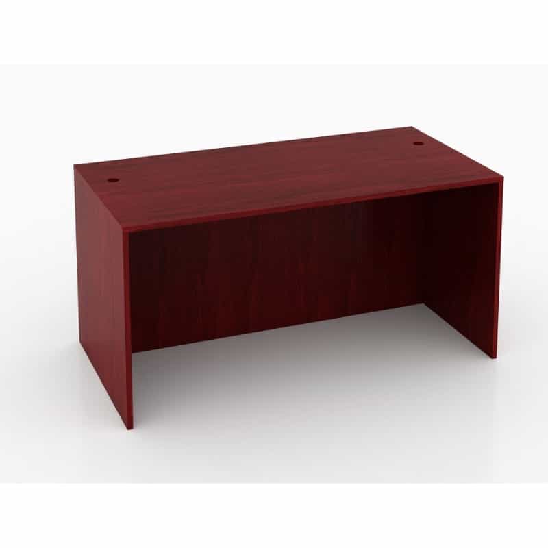 Boss Desk Shell, 71"W X 36"D, Mahogany