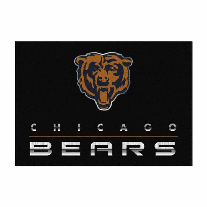 Chicago Bears 4'X6' Chrome Rug