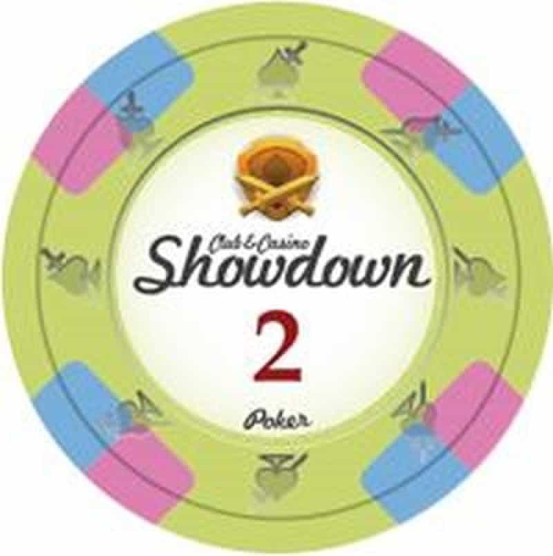 Showdown Series Clay Poker Chips 13.5G Roll Of 25 Chips - $2