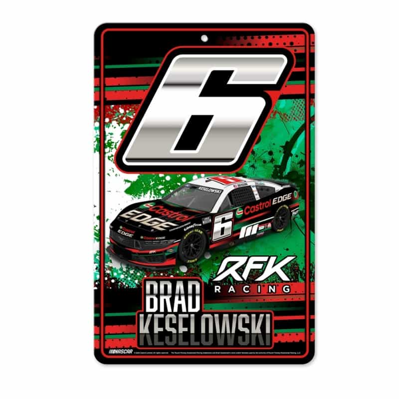 Rico Industries Nascar Racing Brad Keselowski No. 6 2024 11" X 17" Home Decor Sign