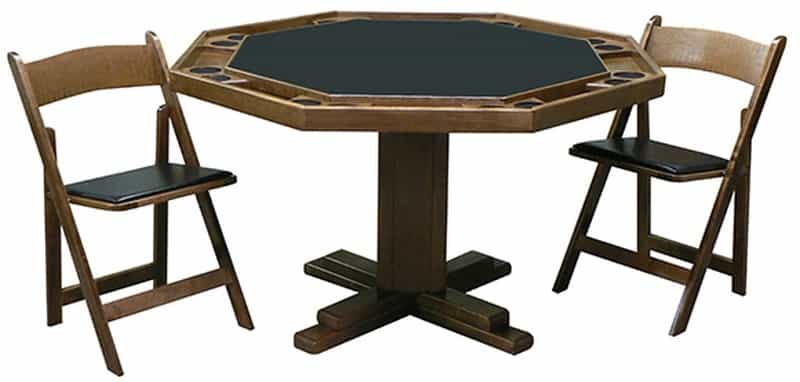 Kestell Pedestal-Base Poker Table