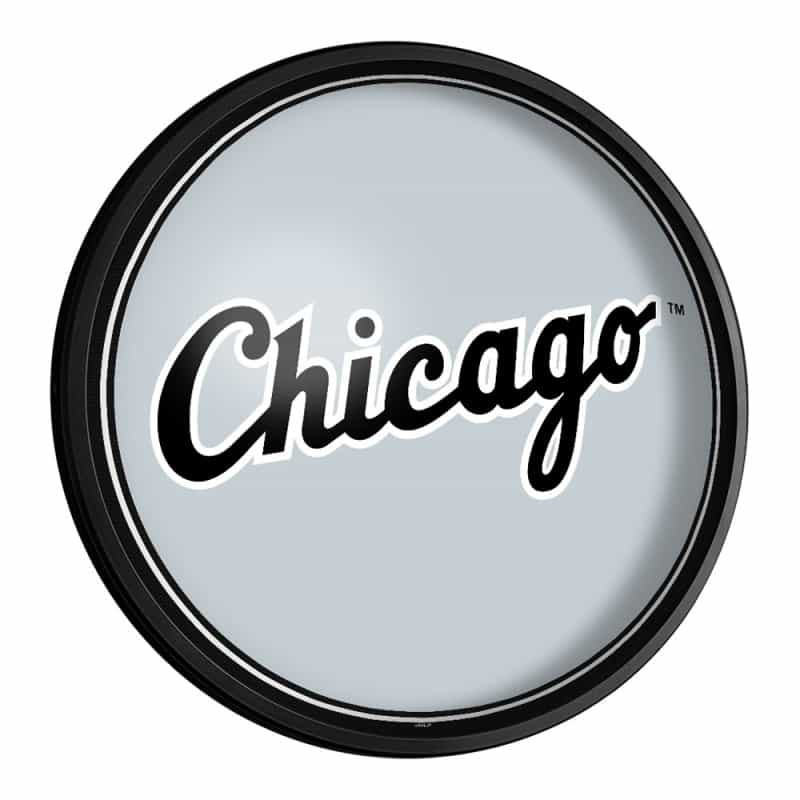 Chicago White Sox: Alternate Logo - Round Slimline Lighted Wall Sign
