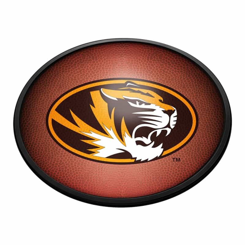 Missouri Tigers: Pigskin - Oval Slimline Lighted Wall Sign