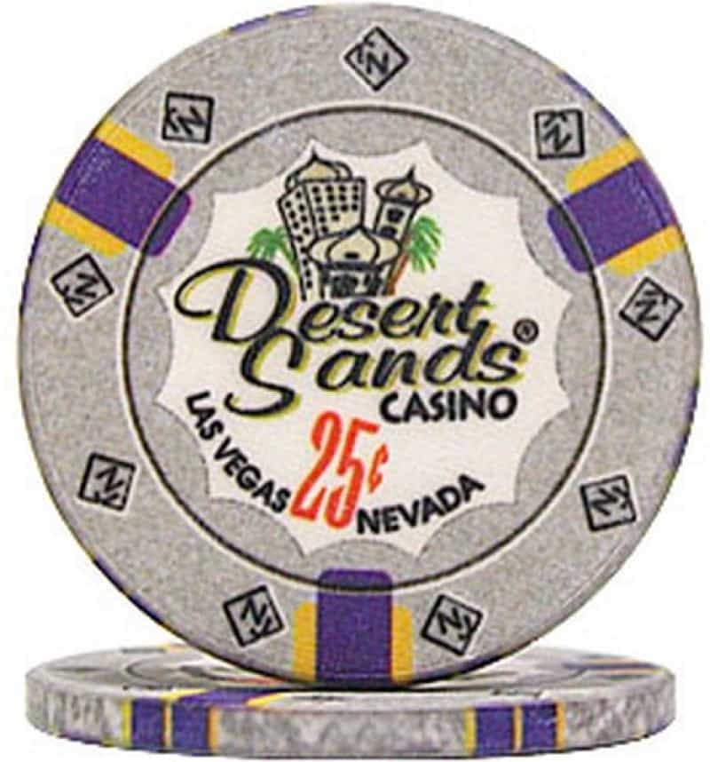 Desert Sands Casino 10G 25C Poker Chip Sold By The Roll