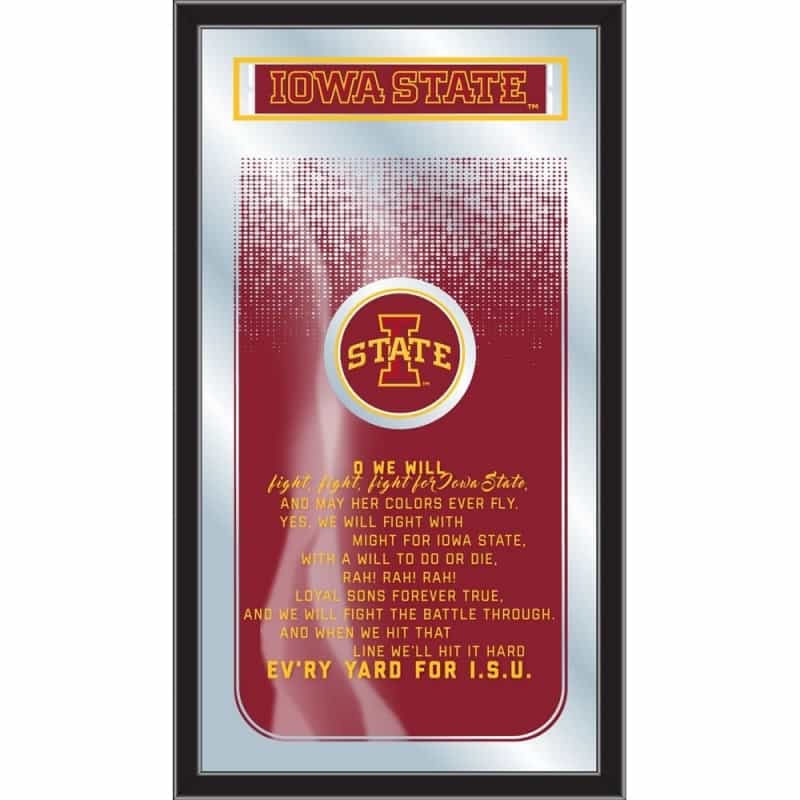 Iowa State 26" X 15" Fight Song Mirror By Holland Bar Stool Company