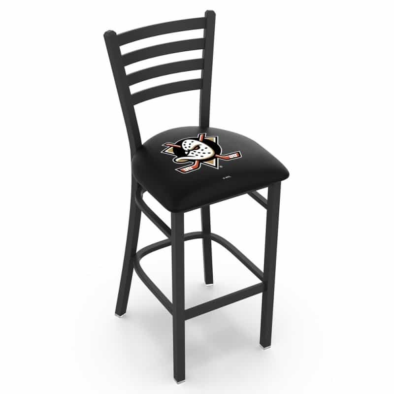 L004 Anaheim Ducks 30" Stationary Bar Stool With Black Wrinkle Finish