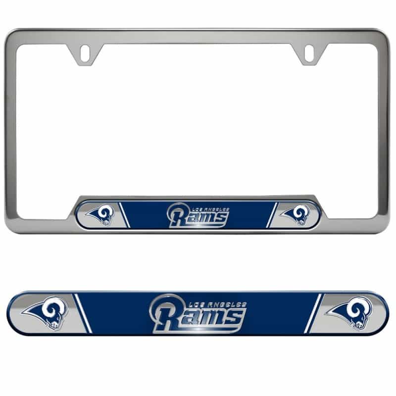 Los Angeles Rams Embossed License Plate Frame, 6.25In X 12.25In