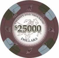 Poker Knights Series Clay Poker Chips 13.5G Roll Of 25 Chips - $25000