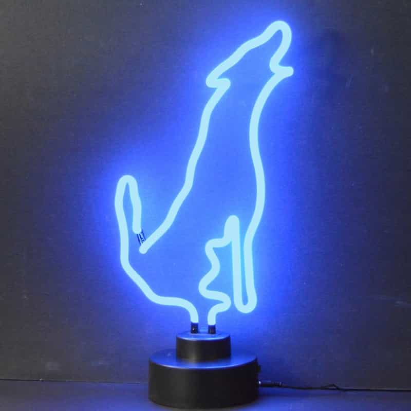 Wolf Neon Sculpture 11" X 13" X 6"