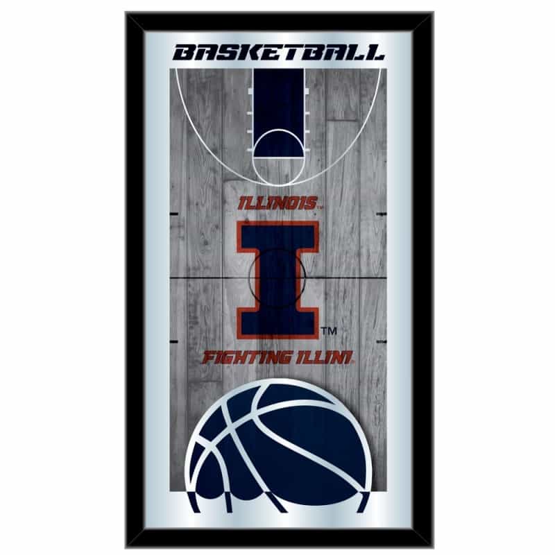 Illinois 15" X 26" Basketball Mirror By Holland Bar Stool Company