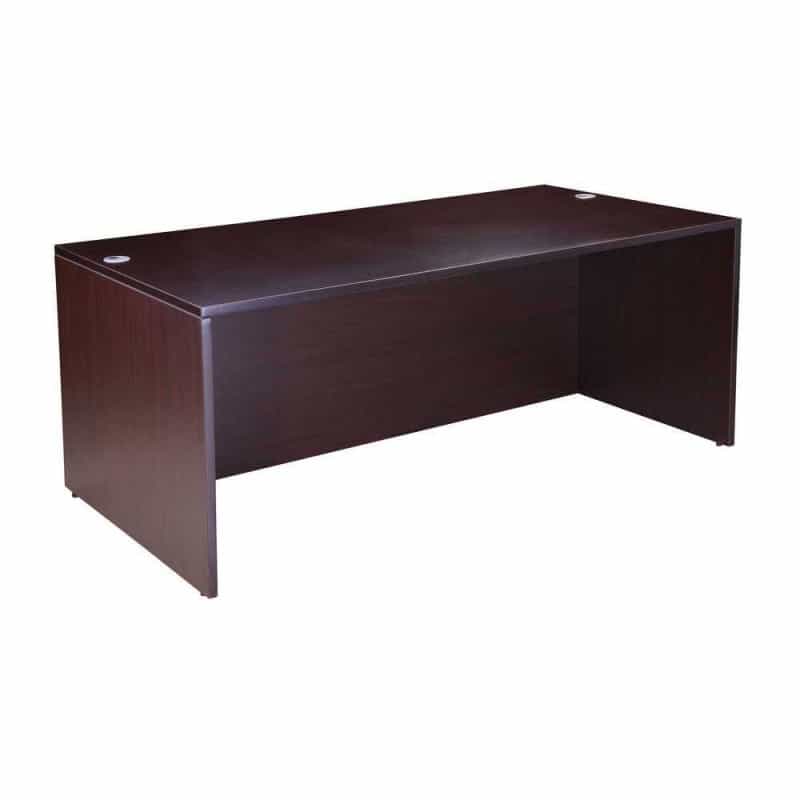 Boss Desk Shell, 71"W X 36"D, Mocha
