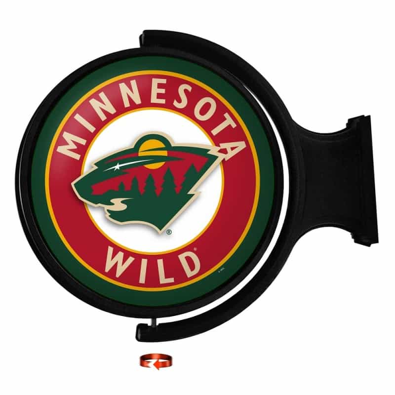 Minnesota Wild: Original Round Illuminated Rotating Wall Sign