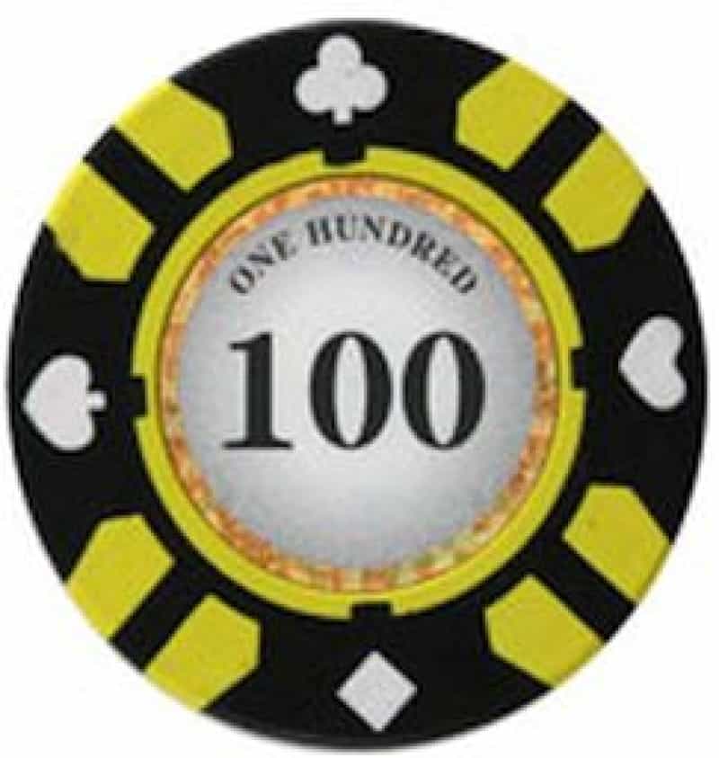 Stripe Suited V2 Clay Poker Chip $100 13.5G Sold By The Roll