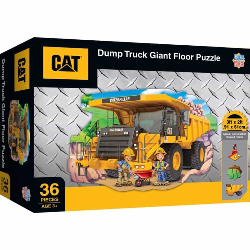 Caterpillar - Dump Truck 36 Piece Shaped Floor Puzzle