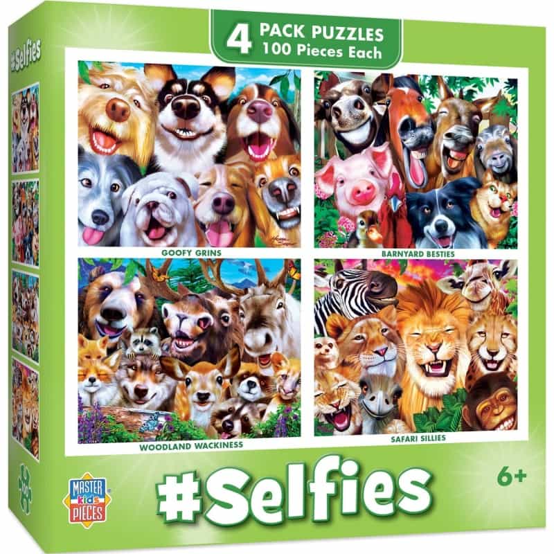 Selfies 100 Piece Puzzles 4-Pack