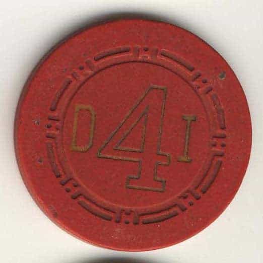 Desert Inn Casino Las Vegas Nevada Roulette Chip 1958 Red