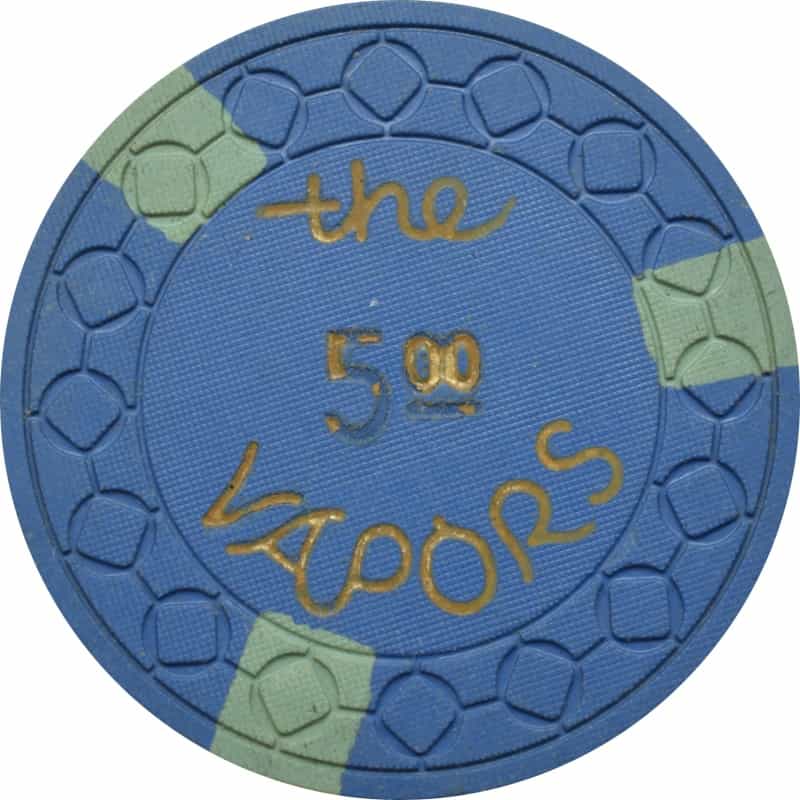 The Vapors Illegal Casino $5 Chip Hot Springs Arkansas Sqincr Mold