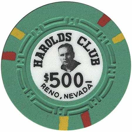 Harold's Club Casino Reno Nevada $500 Chip 1957