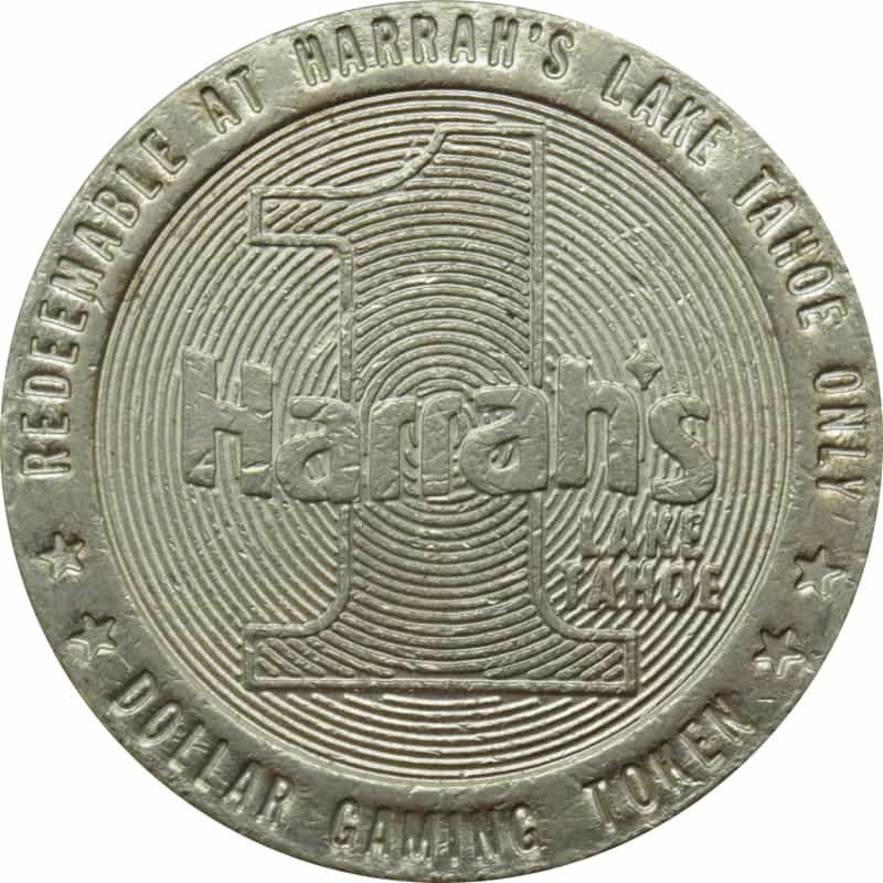 Harrah's Casino Lake Tahoe Nevada $1 Token 1983