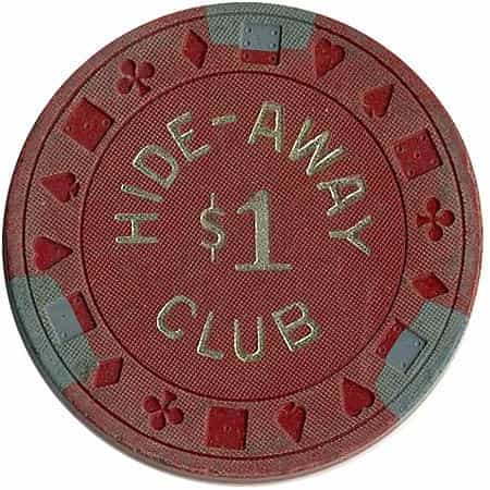 Hide-Away Club Casino Wendover Nevada $1 Chip 1976