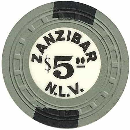 Zanzibar Casino N. Las Vegas Nevada $5 Chip 1962