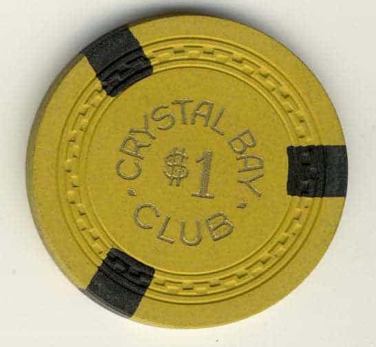 Crystal Bay Club Casino Lake Tahoe Nevada $1 Chip 1953