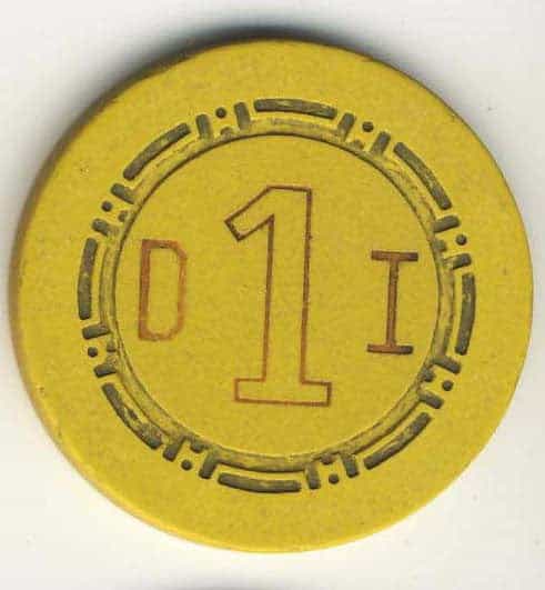 Desert Inn Casino Las Vegas Nevada Roulette Chip 1958 Yellow