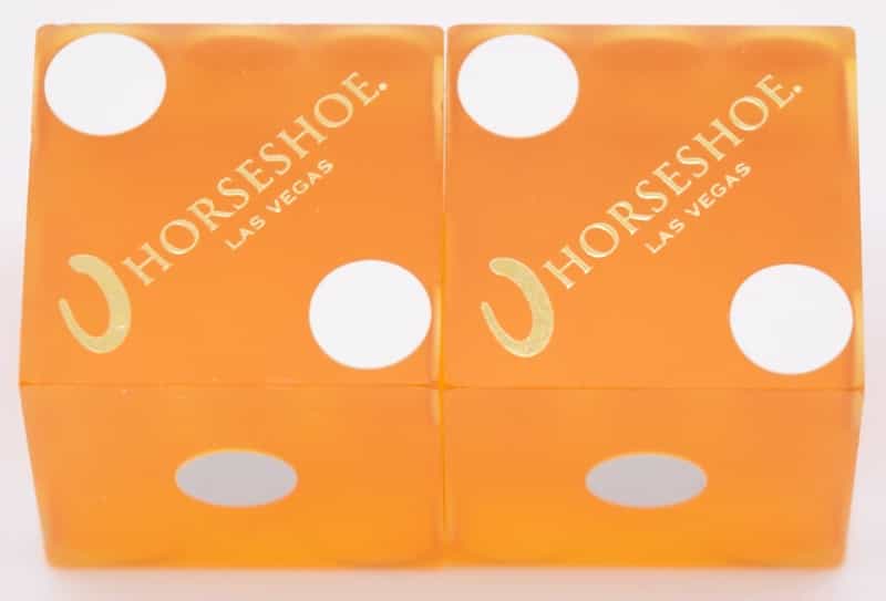 Horseshoe Casino Las Vegas Nv Amber Matching Dice Pair