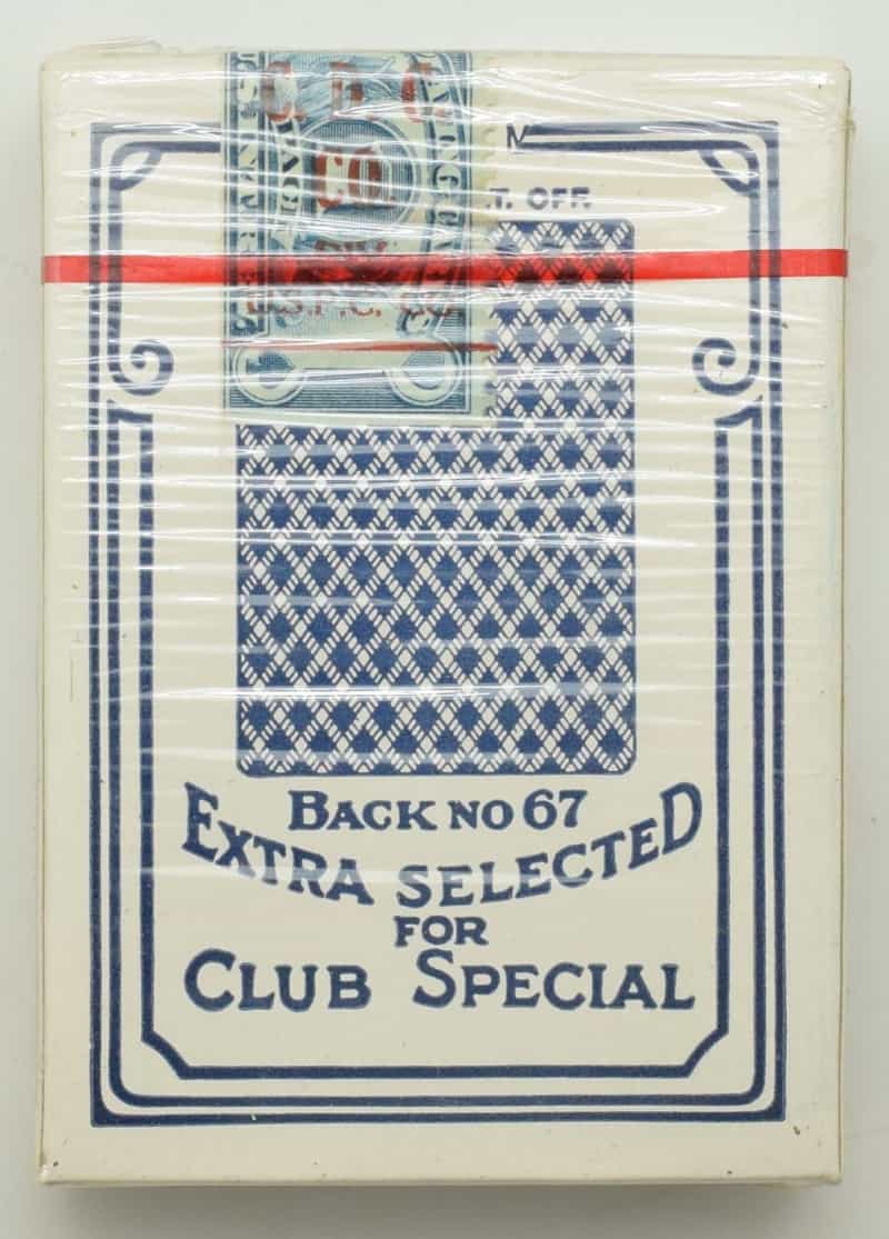 Vintage Bee Club Special No. 92 Stamp Label Seal New Blue Playing Card Deck