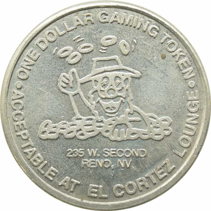 El Cortez Lounge Reno Nv $1 Token 1990