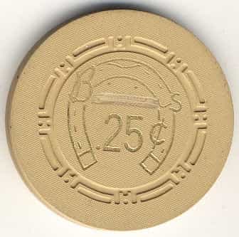Horseshoe Club Casino Las Vegas Nevada 25 Cent Chip 1954