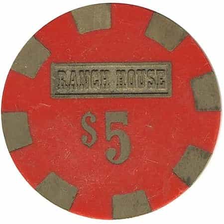 Ranch House Casino Wells Nevada $5 Chip 1980