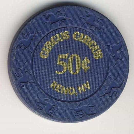 Circus Circus Casino Reno Nevada 50 Cent Chip 1997