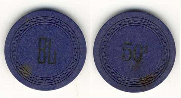Fred's Bar Casino Pahrump Nevada 50 Cent Chip 1948