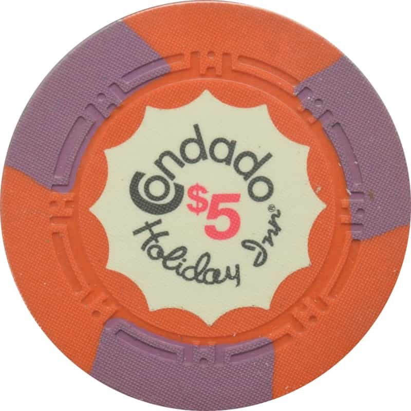 Condado Holiday Inn Casino San Juan Puerto Rico $5 Orange Hce Chip