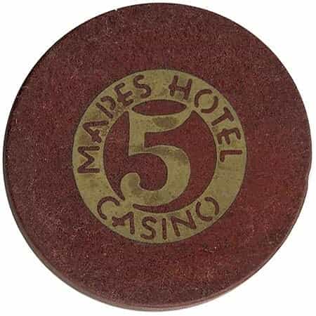 Mapes Casino Reno Nevada $5 Chip 1948