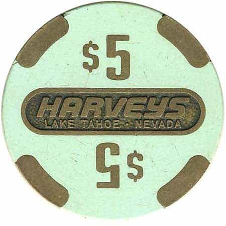 Harvey's Casino Lake Tahoe Nevada $5 Chip 1986