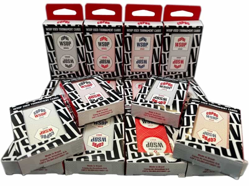Wsop Collector's Copag 16 Used Decks From 2017-2025 Plastic Used Playing Bridge Size