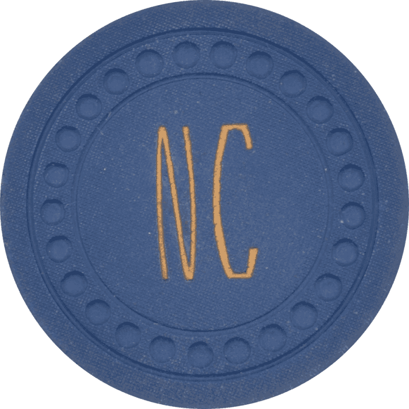Nevada Club Casino Reno/Crystal Bay Nevada Blue Roulette Chip 1946