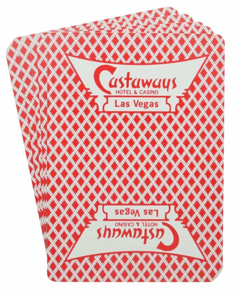 Castaways Casino Las Vegas Used Red Playing Card Deck